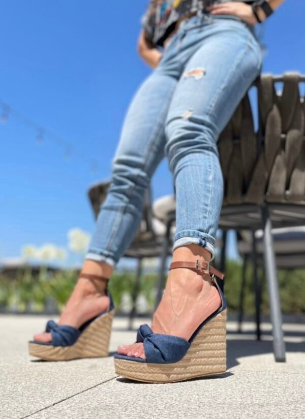 Sandalias de plataforma denim para mujer | Altura 8 cm | Calidad PREMIUM Rosa Mexicano store