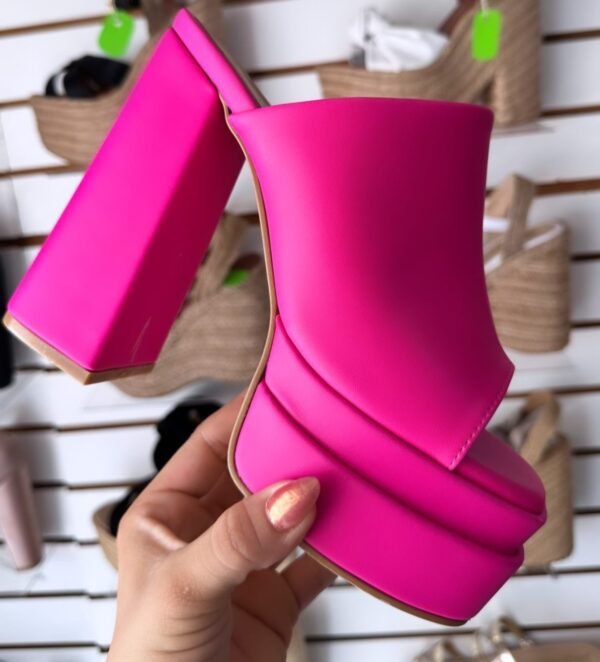Plataforma Rosa Neón Glam espectacular💕  | Tacón Alto de  Impacto para Mujer Moderna - Image 2