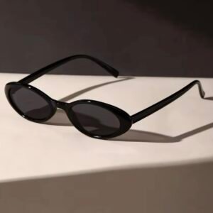 Lentes de Sol Negros Ovalados | Estilo Retro Minimalista Unisex UV400 ✨