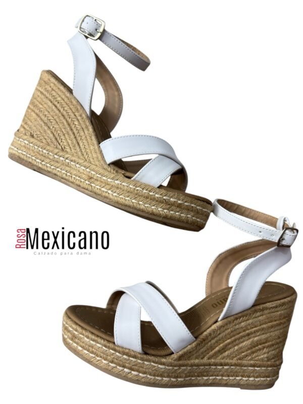 Plataformas blancas de yute para mujer, cómodas y básicas 10 cm CALIDAD PREMIUM