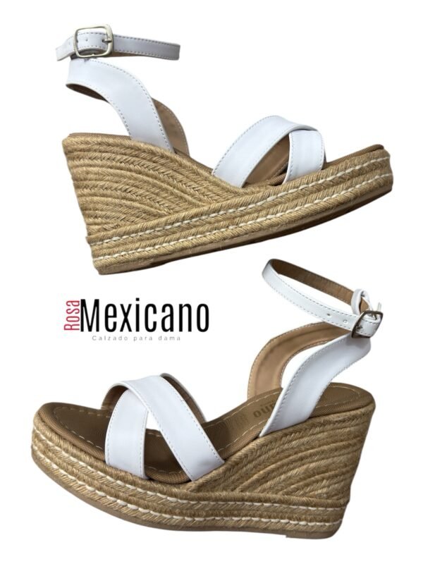 Plataformas blancas de yute para mujer, cómodas y básicas 10 cm CALIDAD PREMIUM - Image 2