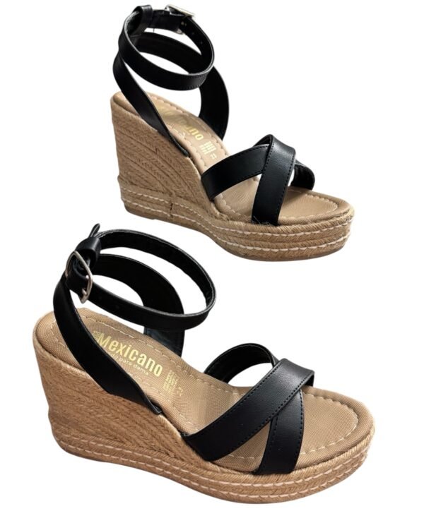 Plataformas de Yute Negras – Moda, Altura y Confort en un Solo Diseño✨ - 10 cm - Image 2